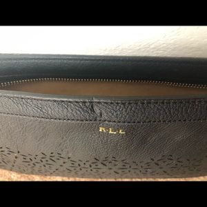 NWOT Black and gold oversized wristlet/ clutch